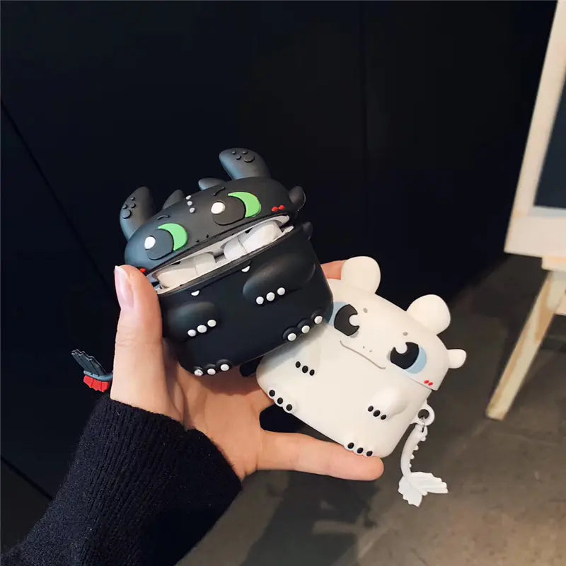 Estuche de silicona con dibujo de dragón para AirPods Pro 3