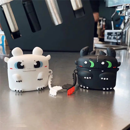 funda con dibujo de dragón para AirPods