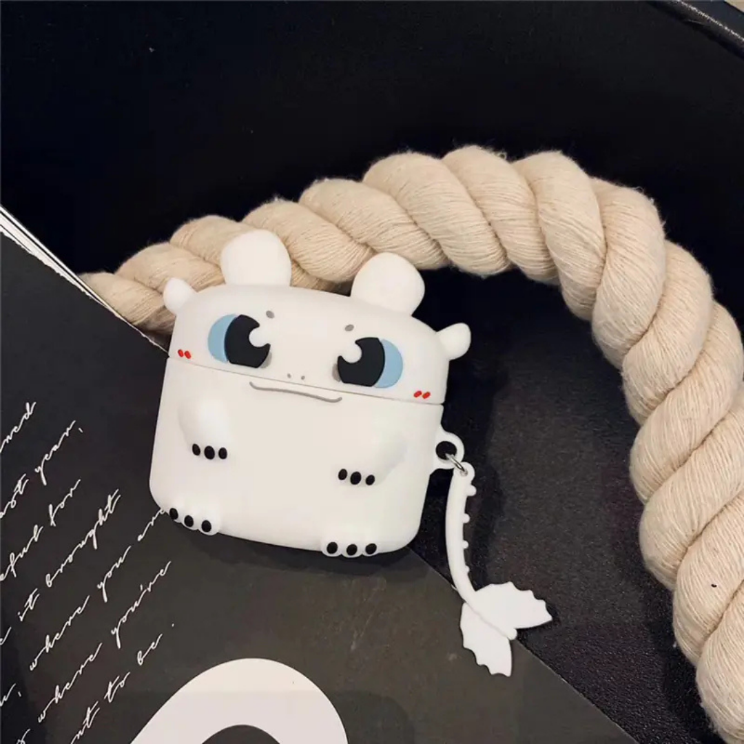Estuche de silicona con dibujo de dragón para AirPods Pro 3