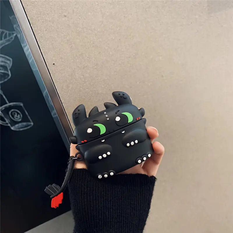 funda con dibujo de dragón para AirPods