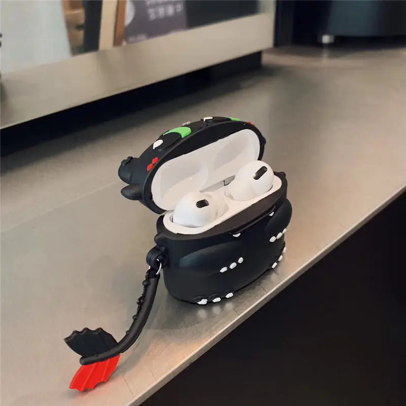 Estuche de silicona con dibujo de dragón para AirPods Pro 3