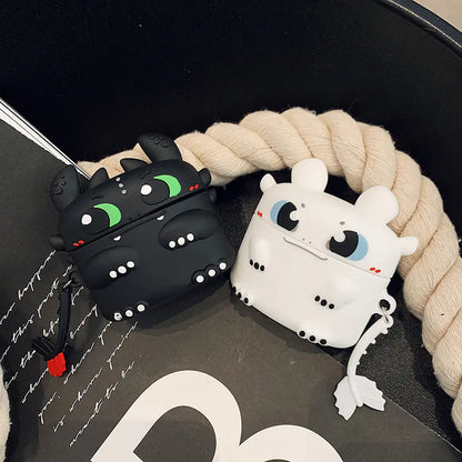 funda con dibujo de dragón para AirPods